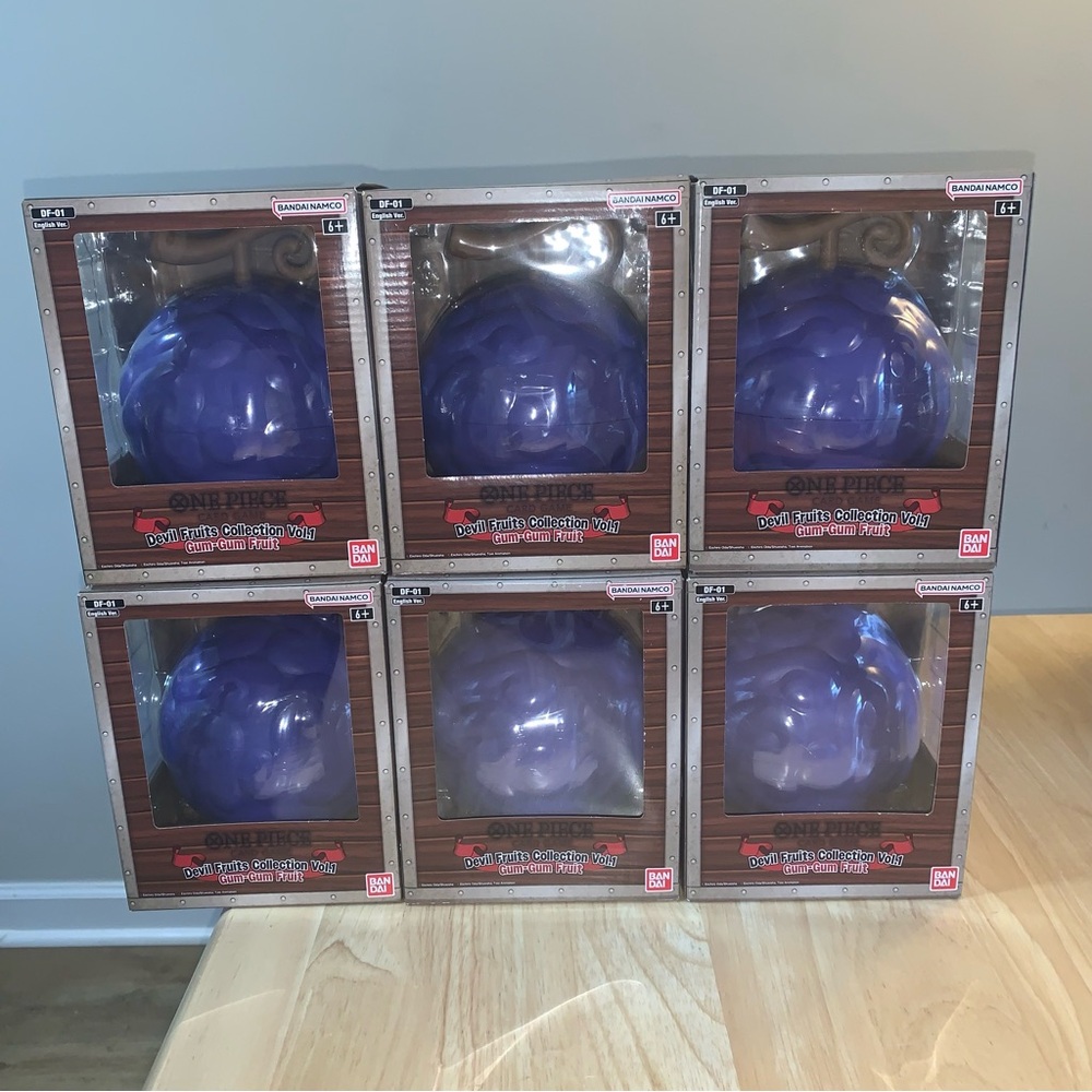One Piece Devil Fruit Collection Vol. 1 Gum Gum Fruit Sealed Box x 6